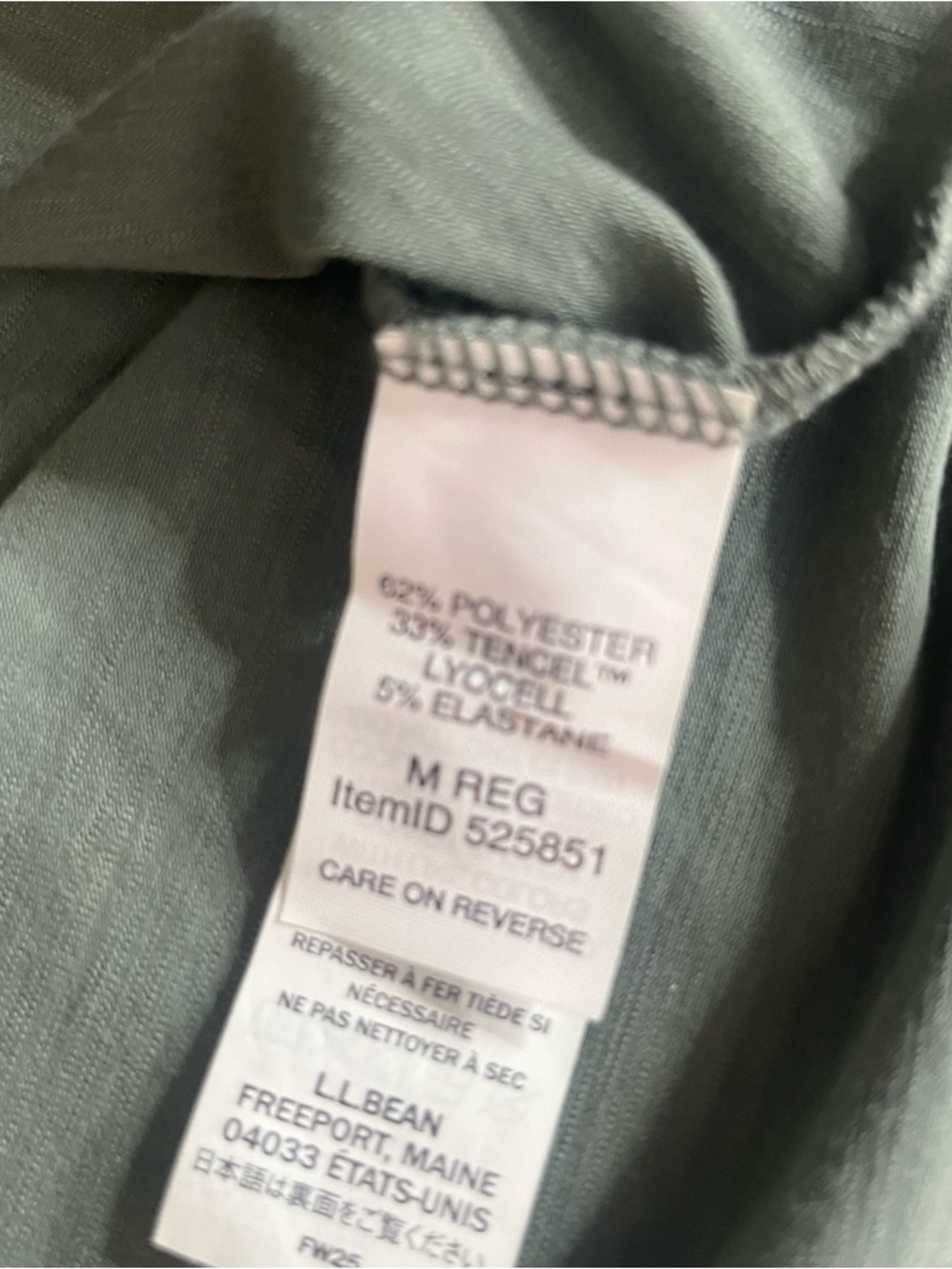 L.L Bean Women’s Camden Sage Green Button-Front Collar Shirt Sz M~NWT - Picture 8 of 12